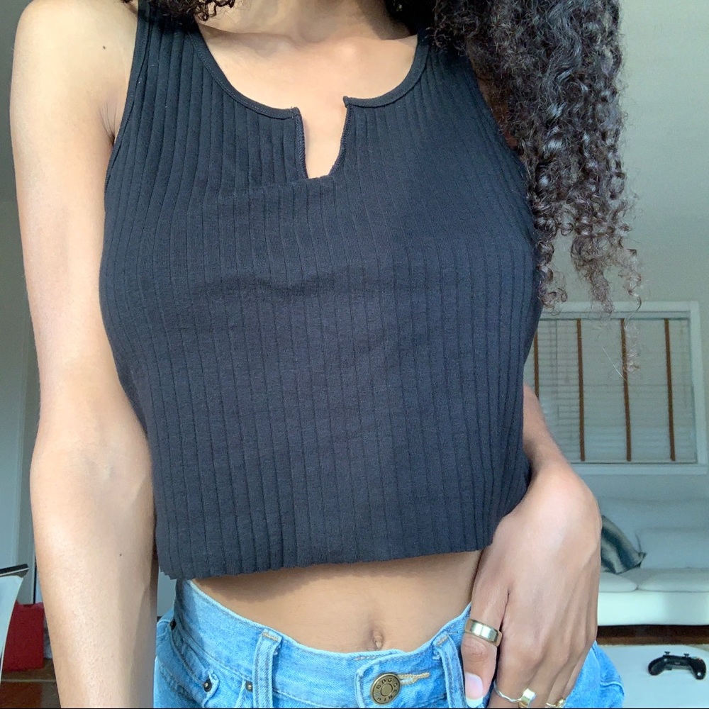 Topshop “Ribbed Notched” Tank Top - Picture 4 of 4